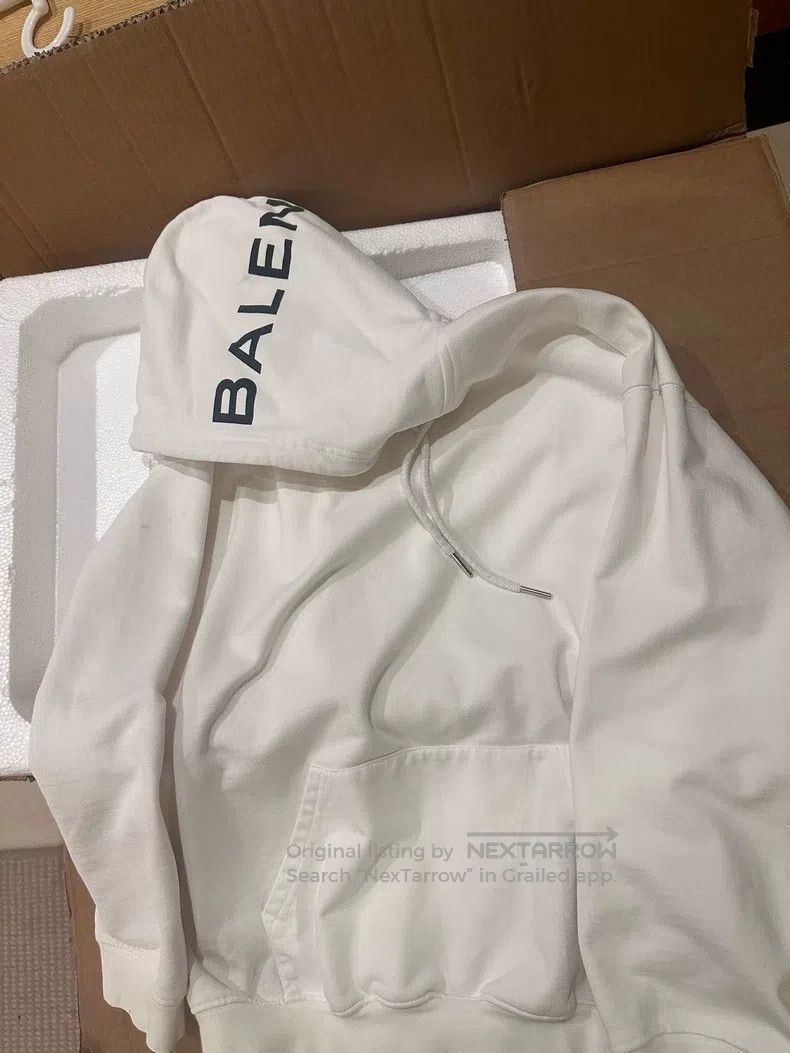 Balenciaga Balenciaga White Sweatshirt Size US M / EU 48-50 / 2 - 2 Thumbnail