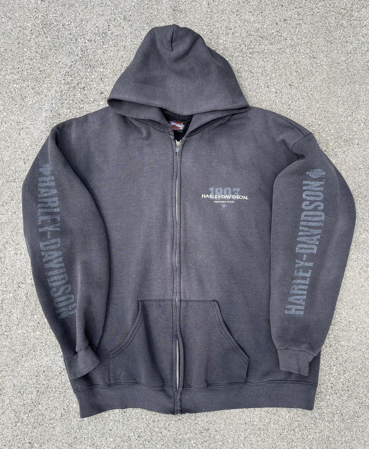 Harley Davidson Vintage 2001 Harley Davidson Zip Hoodie Sweatshirt Jacket Size US L / EU 52-54 / 3 - 12 Thumbnail