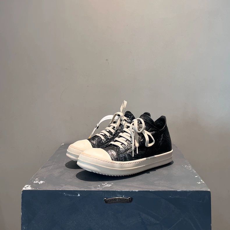 Rick Owens Rick Owens Secondary Line Special Glossy Material Low Top Size US 9.5 / IT 39.5 - 1 Thumbnail