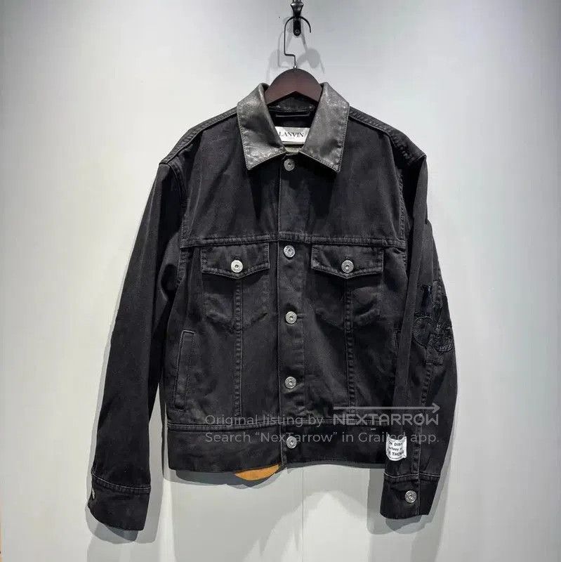 Lanvin Lanvin Black Denim Jacket for Men . Size US XL / EU 56 / 4 - 1 Thumbnail