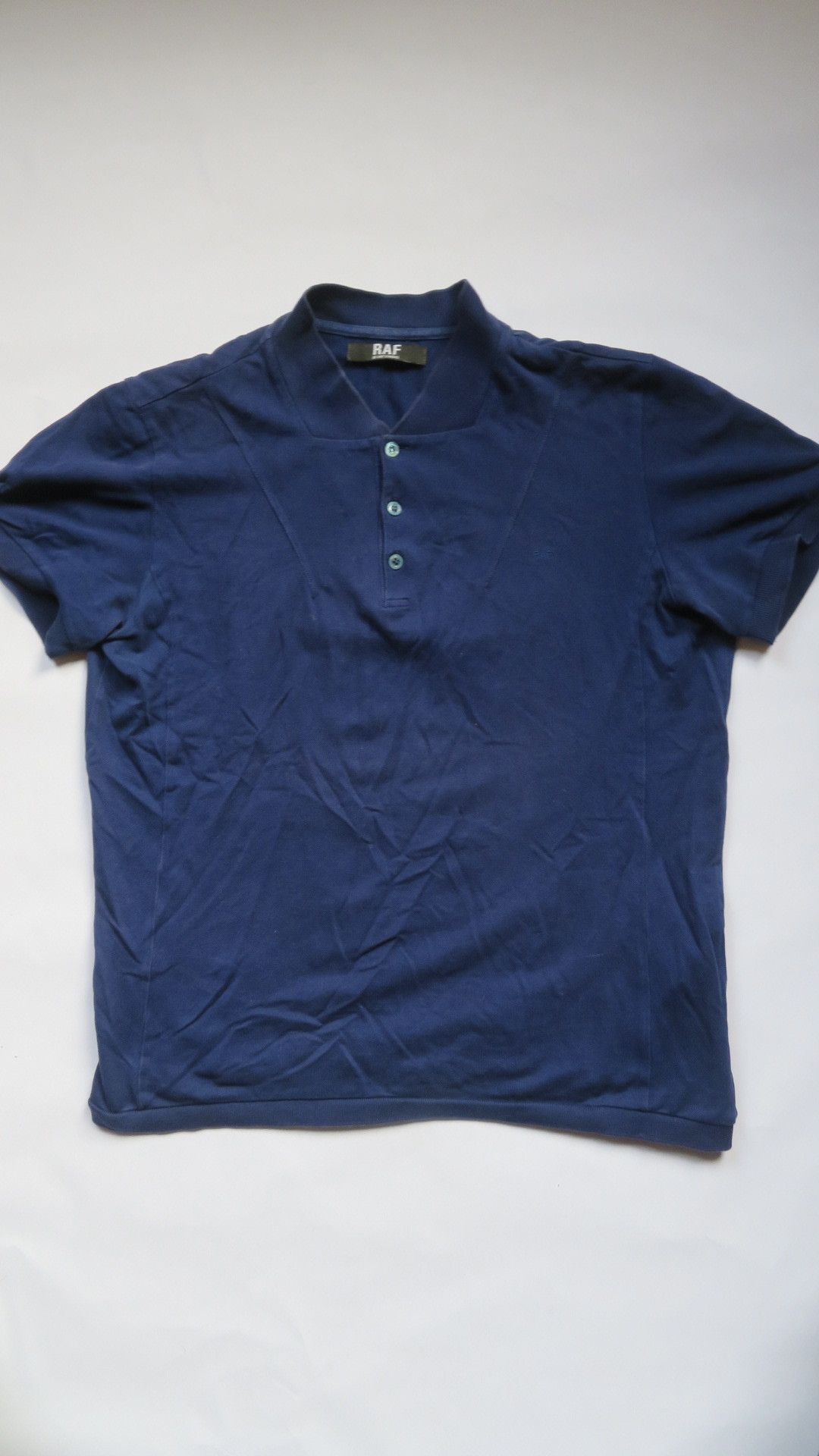 Raf by Raf Simons Raf Simons by Raf Simons One Dimensional Collar blue Polo Size US XL / EU 56 / 4 - 1 Thumbnail