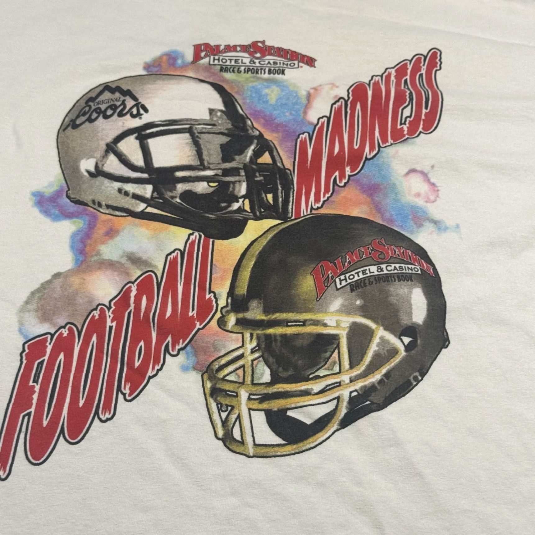 Anvil VINTAGE Palace Station Hotel & Casino Shirt Mens XL White Football Madness 90s Shirt Mens XL White Football Madness 90s Size US XL / EU 56 / 4 - 2 Thumbnail