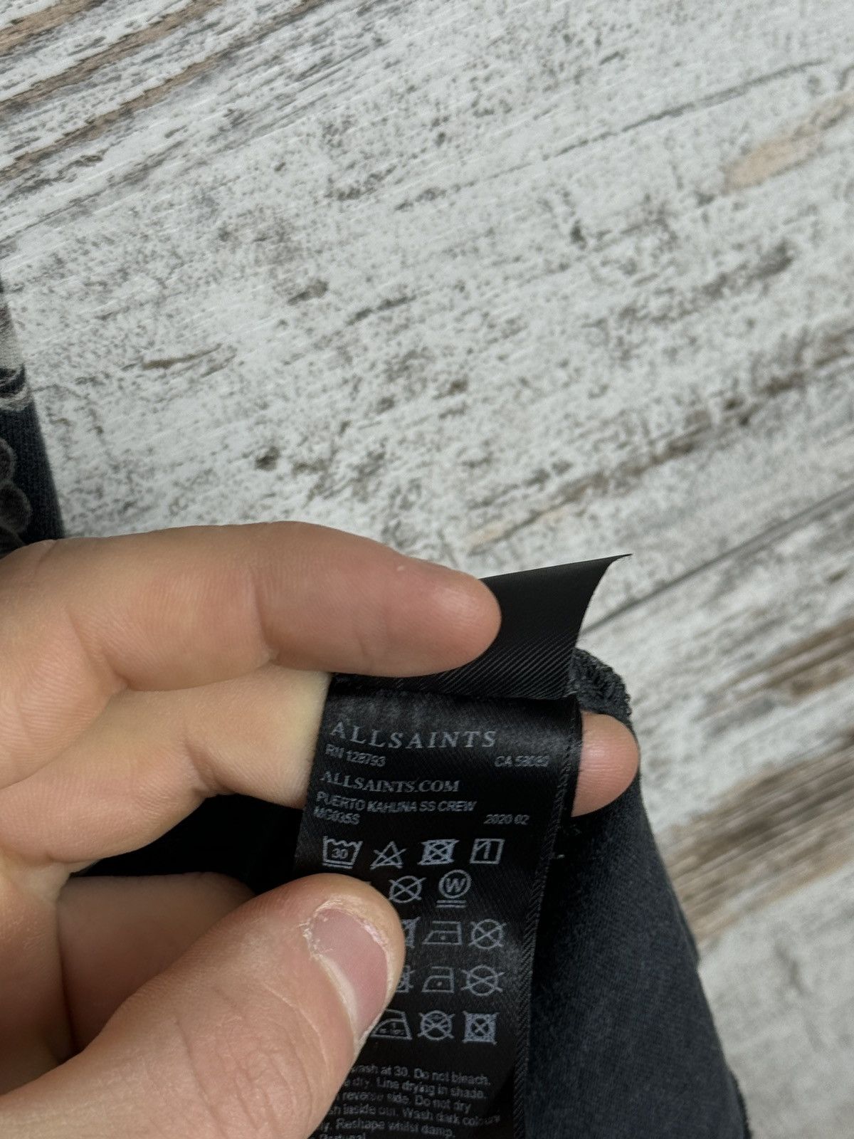Allsaints Mens AllSaints Puerto Kahuha SS Crew T-shirt big logo tee Size US M / EU 48-50 / 2 - 8 Thumbnail