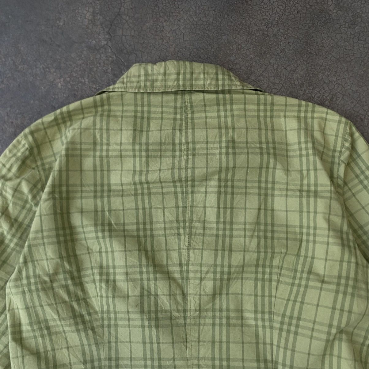 Burberry ‼️LAST DROP‼️Burberry London Green Check Wrap Blouse Cropped Size S / US 4 / IT 40 - 8 Thumbnail