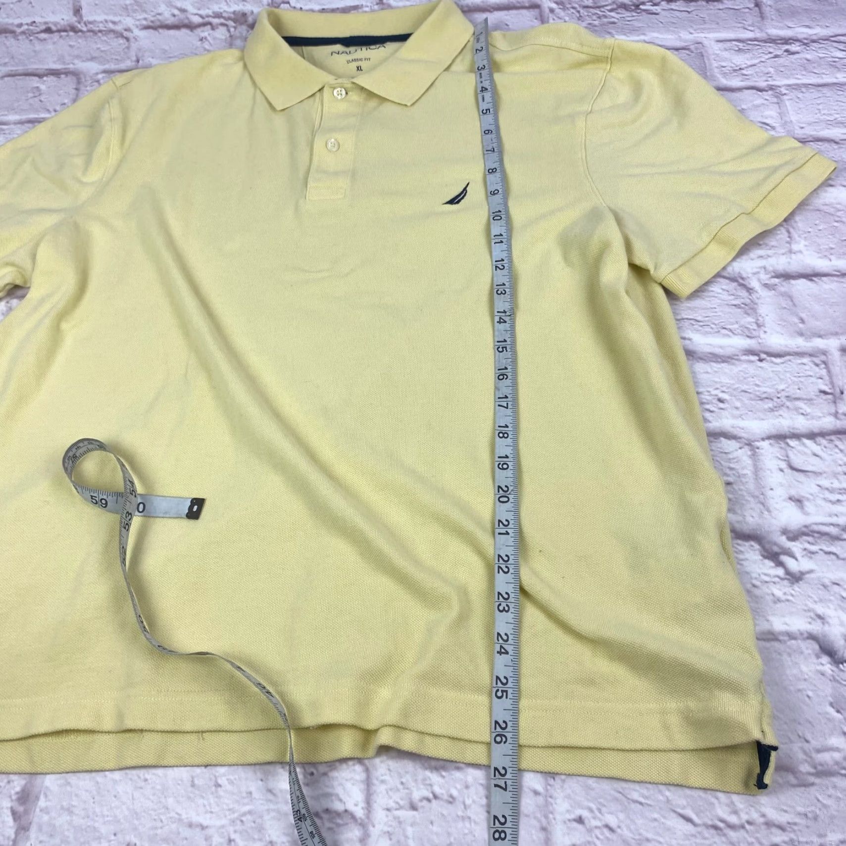 Nautica Nautica Polo Shirt XL Mens Logo Classic Short Sleeve Yellow 100% Cotton Size US XL / EU 56 / 4 - 6 Thumbnail