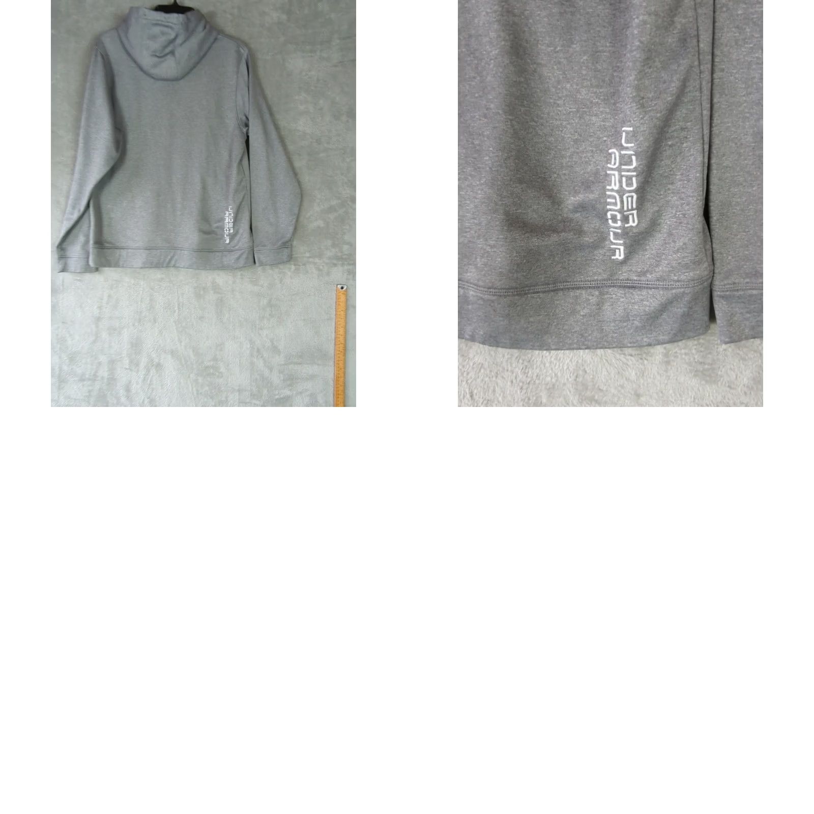 KangaROOS Under Armour Storm Hoodie Mens size S Gray/Green Pullover Kangaroo Pocket Knit Polyester High Neck Outdoor Gym & Training Size US S / EU 44-46 / 1 - 8 Thumbnail