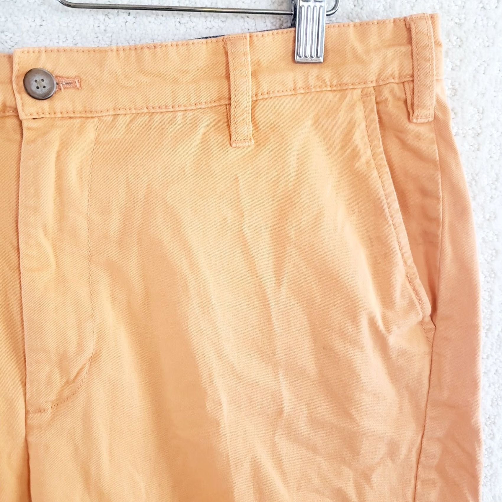Nautica Nautica Men's 36x8 Cantalope Orange Flat Front Classic Fit The Deck Shorts Size US 36 / EU 52 - 4 Thumbnail