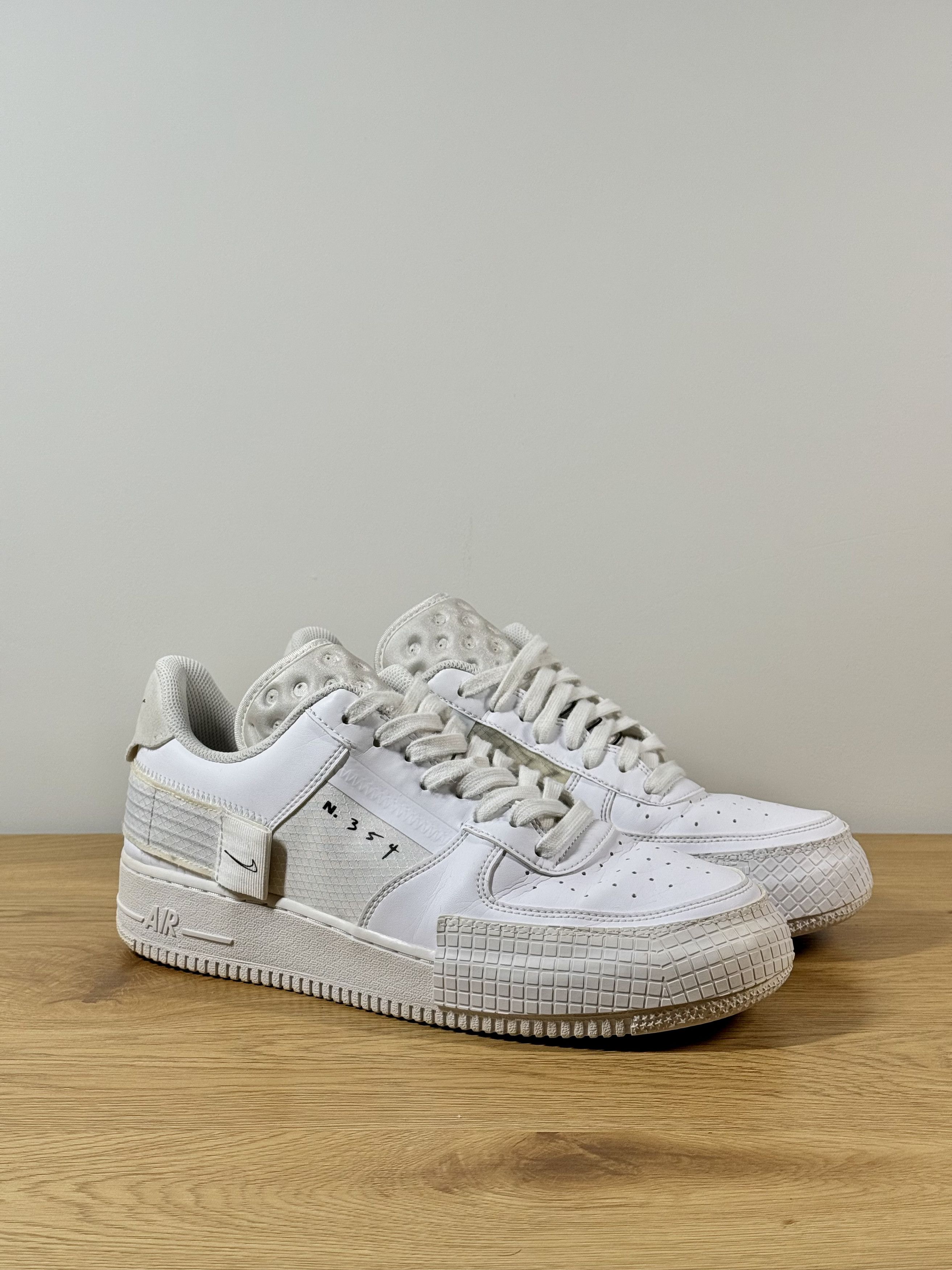 Nike Nike Air Force 1 Type Triple White Mens Sneakers US9.5 Size US 9.5 / EU 42-43 - 1 Thumbnail