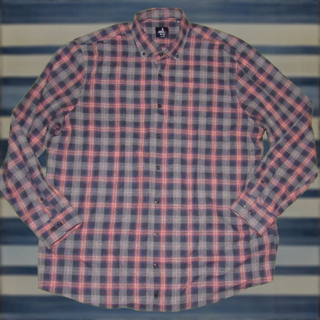 johnnie-O JOHNNIE O Top Shelf Plaid Long Sleeve Button Down Shirt XXL Mens Shirt Red/Multicolor (Brand: Johnnie O) Size US XXL / EU 58 / 5 - 1 Thumbnail