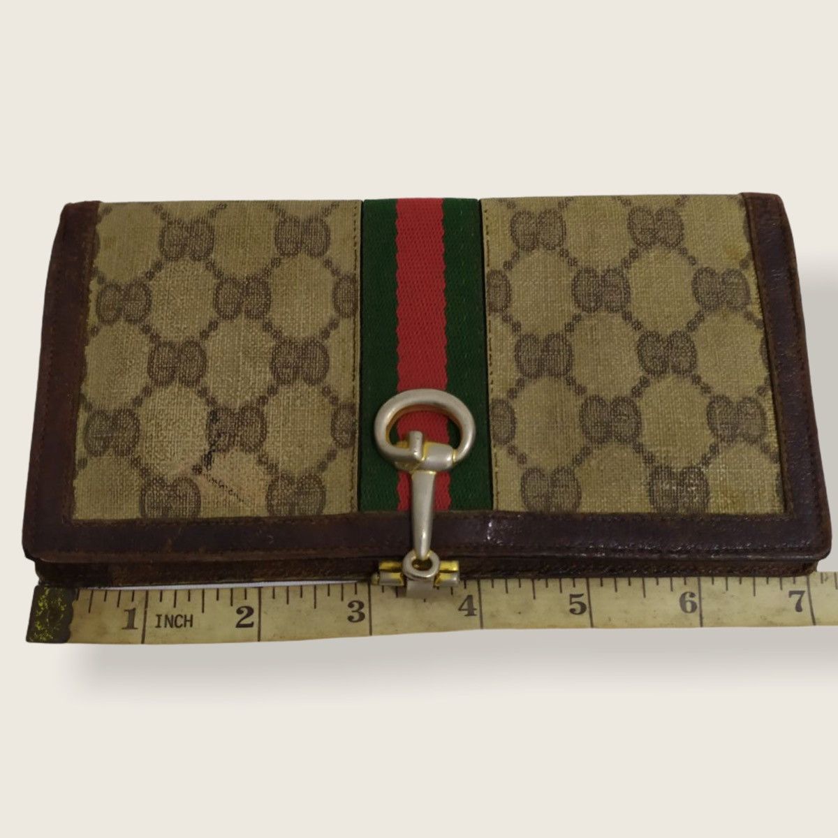 Gucci ‼️LASTDROP‼️ AUTHENTIC VINTAGE GUCCI GG LONG WALLET Size ONE SIZE - 9 Thumbnail