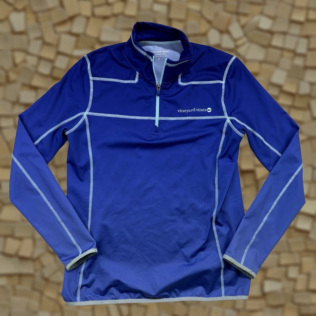 Vineyard Vines Vineyard Vines 1/4 Zip Pullover Jacket Long Sleeve Blue Women’s M Activewear Logo Classic Size M / US 6-8 / IT 42-44 - 1 Thumbnail