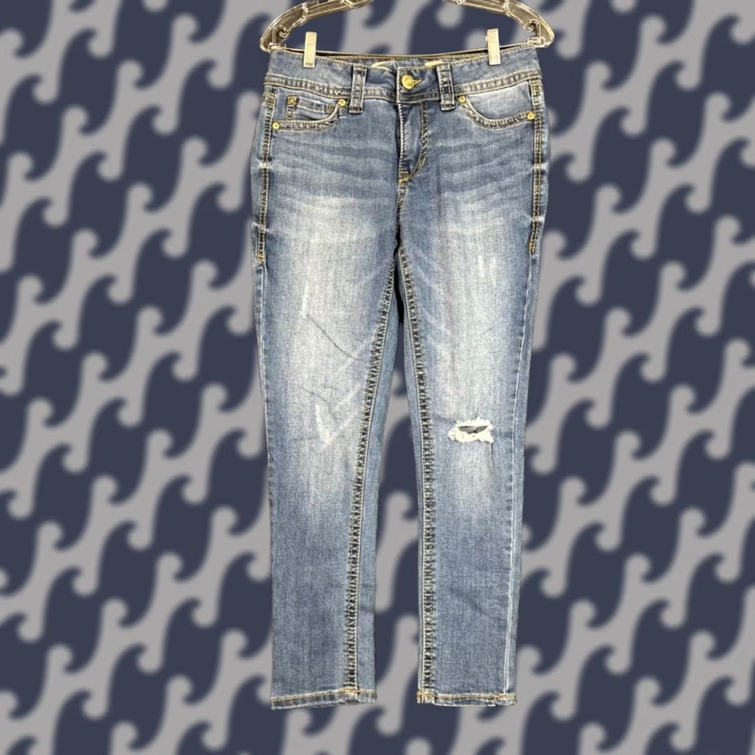 Vintage Seven7 Blue Skinny Denim Jeans Women's Size 4 Size 27" / US 4 / IT 40 - 1 Thumbnail