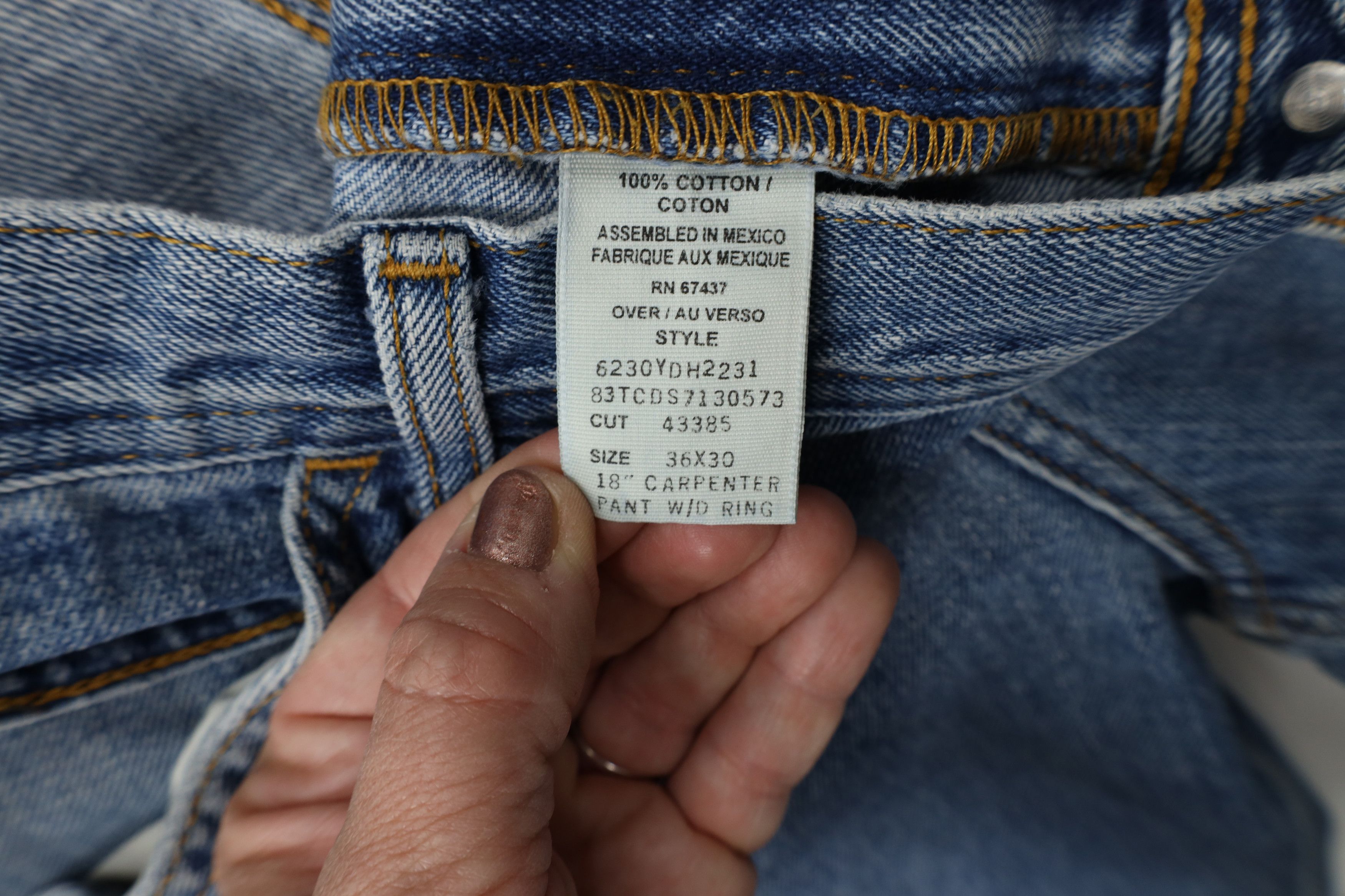 Ralph Lauren Vintage 90s Y2K Ralph Lauren Carpenter Dungaree Jeans Size US 36 / EU 52 - 10 Thumbnail