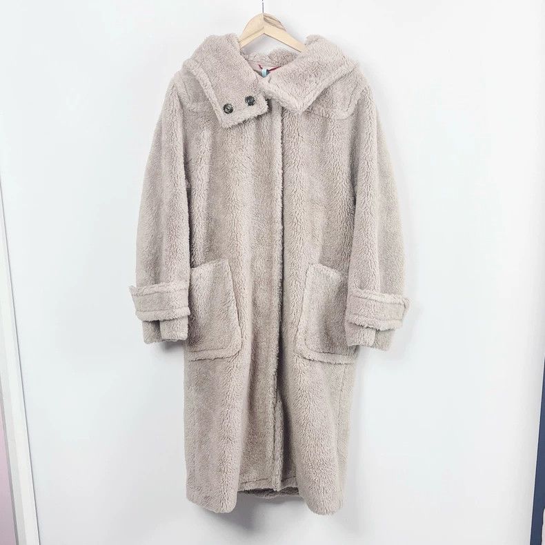 Max Mara Max Mara Brown cotton-wool hooded coat Size L / US 10 / IT 46 - 1 Thumbnail