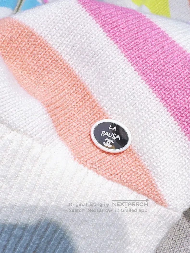 Chanel Chanel 19C Cruise Series Rainbow Striped Bat Sleeve Hooded Size XXS / US 00 / IT 34 - 3 Thumbnail