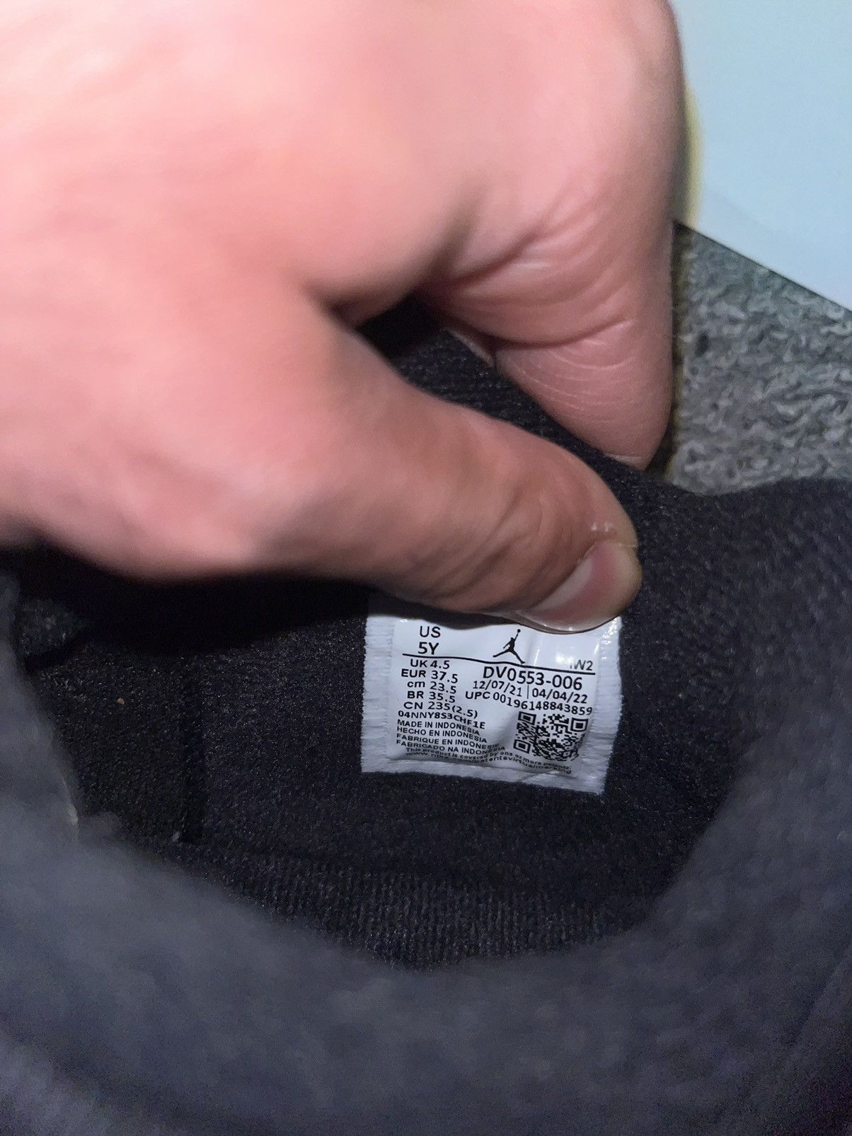 Jordan Brand Jordan 4 Black Canvas - US 5Y Size US 5 / IT 35 - 7 Thumbnail
