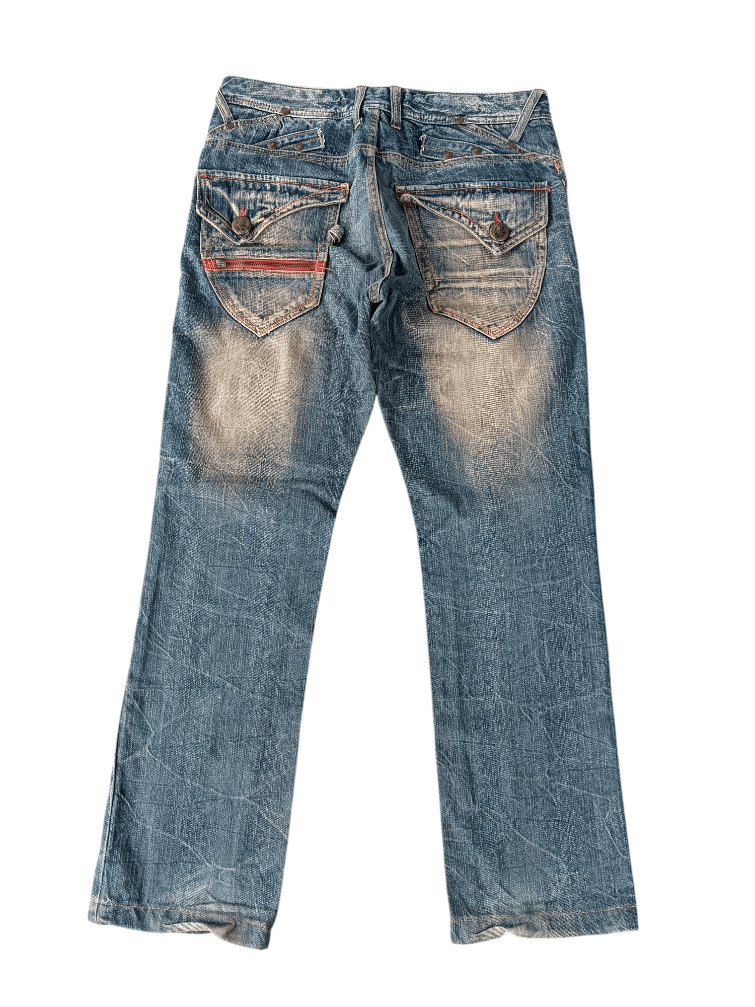 If Six Was Nine × Japanese Brand × Le Grande Bleu (L.G.B.) Blow by Blue Japan Made Washed Whisker Denim Size US 32 / EU 48 - 10 Thumbnail