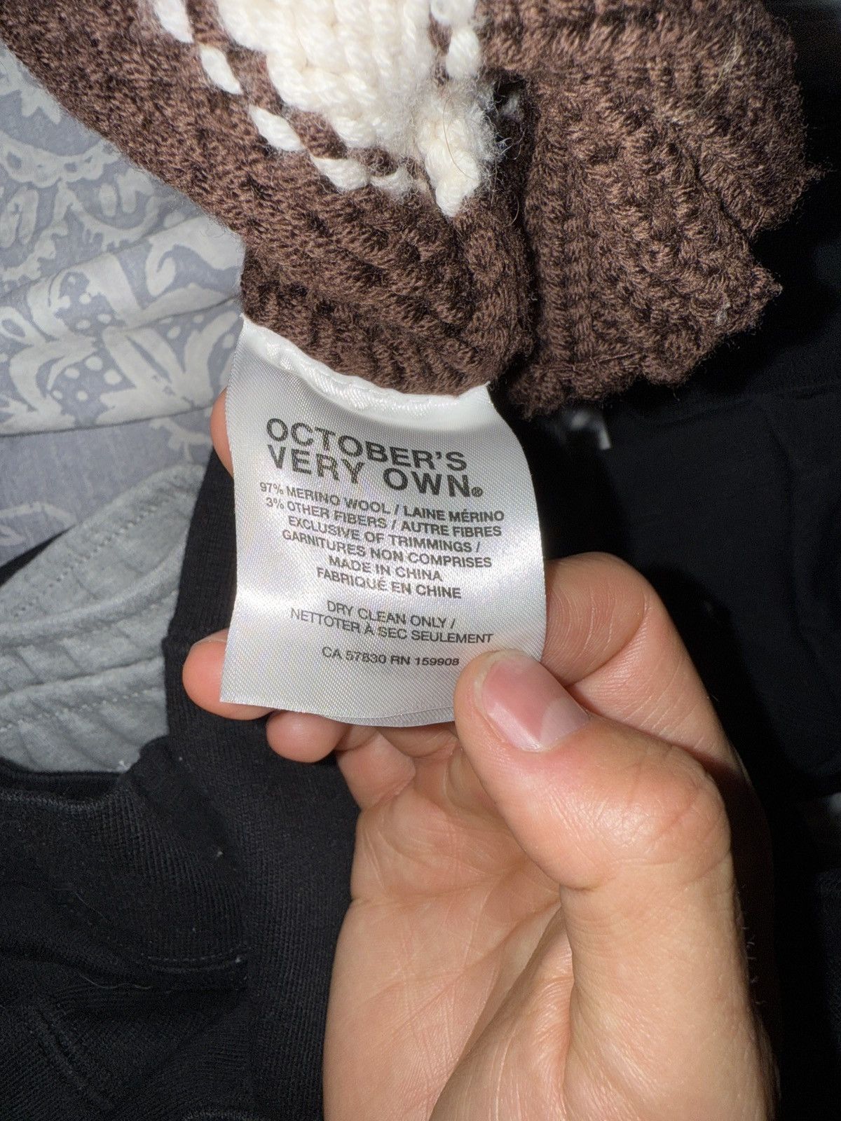 October's Very Own Merino Wool OVO knit cardigan LARGE Size US L / EU 52-54 / 3 - 4 Thumbnail