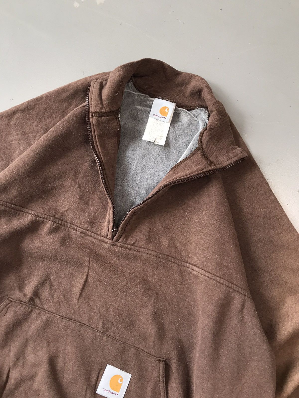 Carhartt × Vintage Vintage Carhartt K115 BRN zipper sweatshirt Size US L / EU 52-54 / 3 - 4 Thumbnail