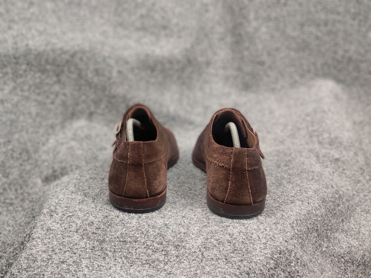 Vintage Gordon Bros Design Brown suede monk shoes with two straps Size US 12 / EU 45 - 11 Thumbnail
