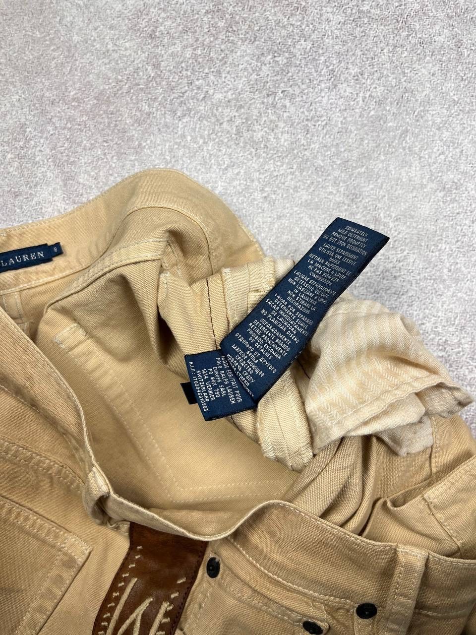 Ralph Lauren VINTAGE POLO RAPH LAUREN LEATHER COWBOY TRIBAL JEANS 30 Size US 31 - 6 Thumbnail