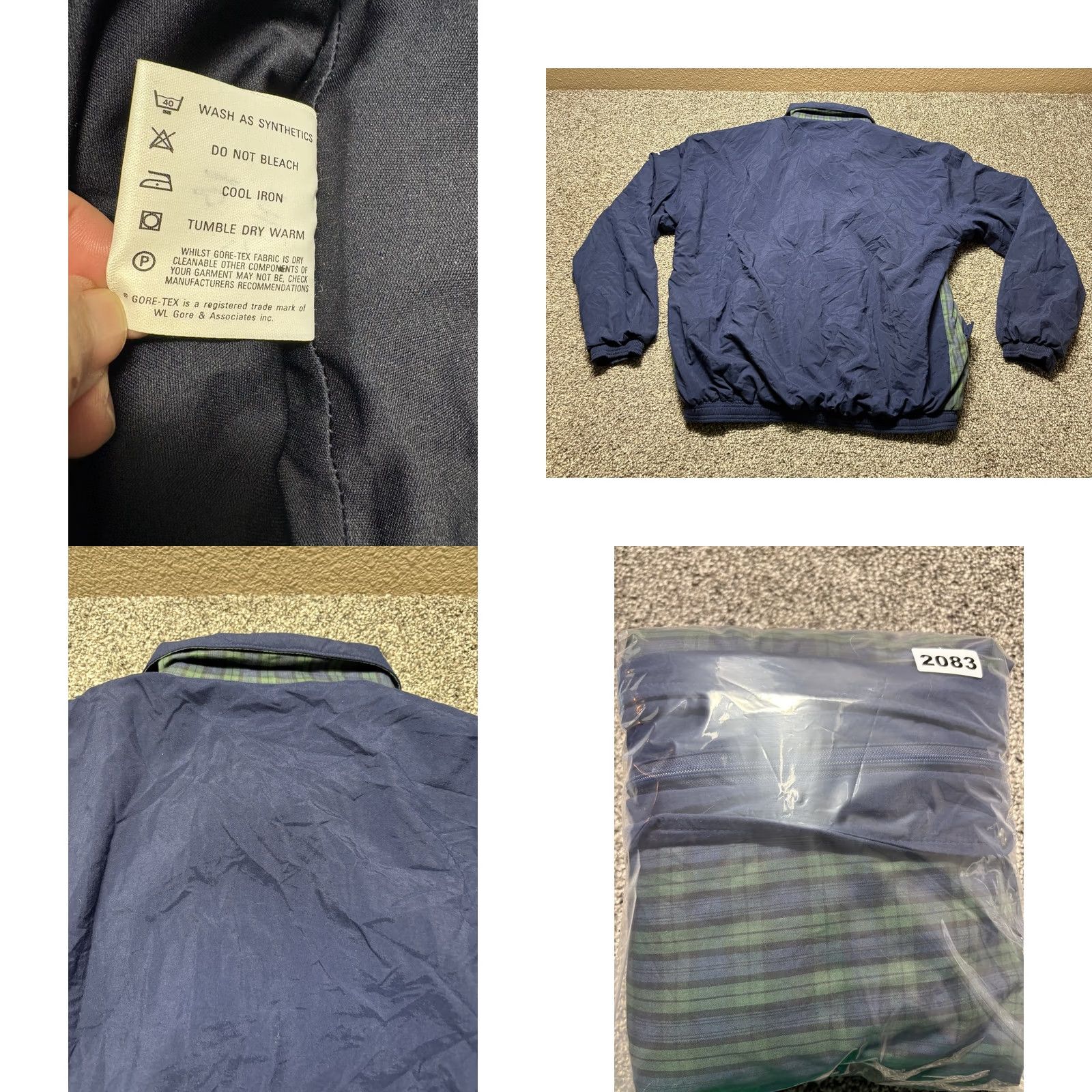 Etro VINTAGE ProQuip GoreTex Golf Jacket Mens L Green Tartan Plaid Wind Retro Snap Pocket Size US L / EU 52-54 / 3 - 9 Thumbnail