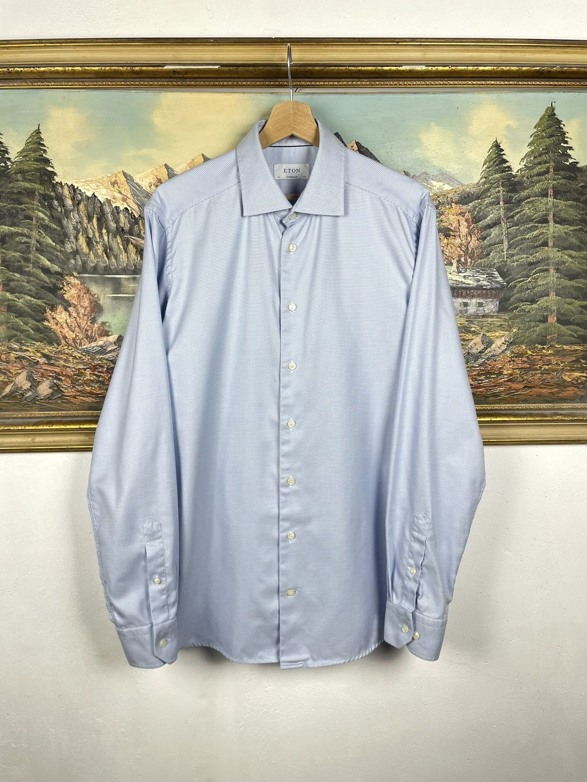 Eton Eton Blue Button Ups Shirt Old Money Luxury Designer Premium Size US XL / EU 56 / 4 - 1 Thumbnail