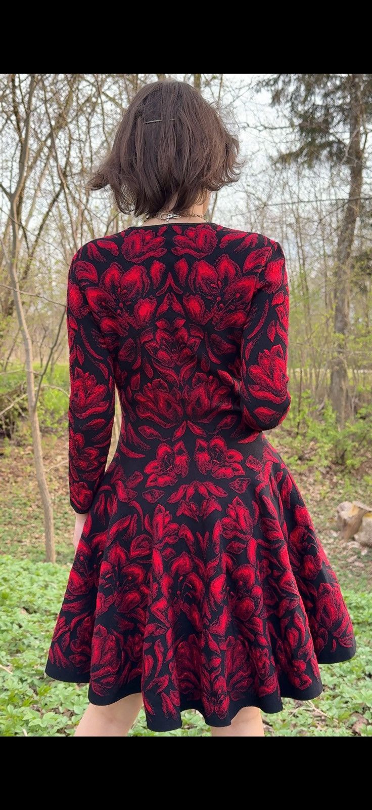 Alexander McQueen Alexander Mcqueen Floral Print Flare Mini Dress XS Size XS / US 0-2 / IT 36-38 - 2 Thumbnail