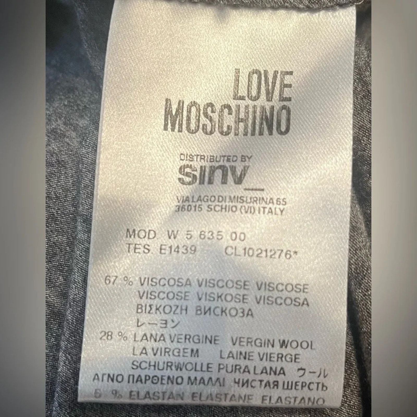 Love Moschino Love Moschino long sleeve, wool blend pullover dress, size M Size M / US 6-8 / IT 42-44 - 3 Thumbnail