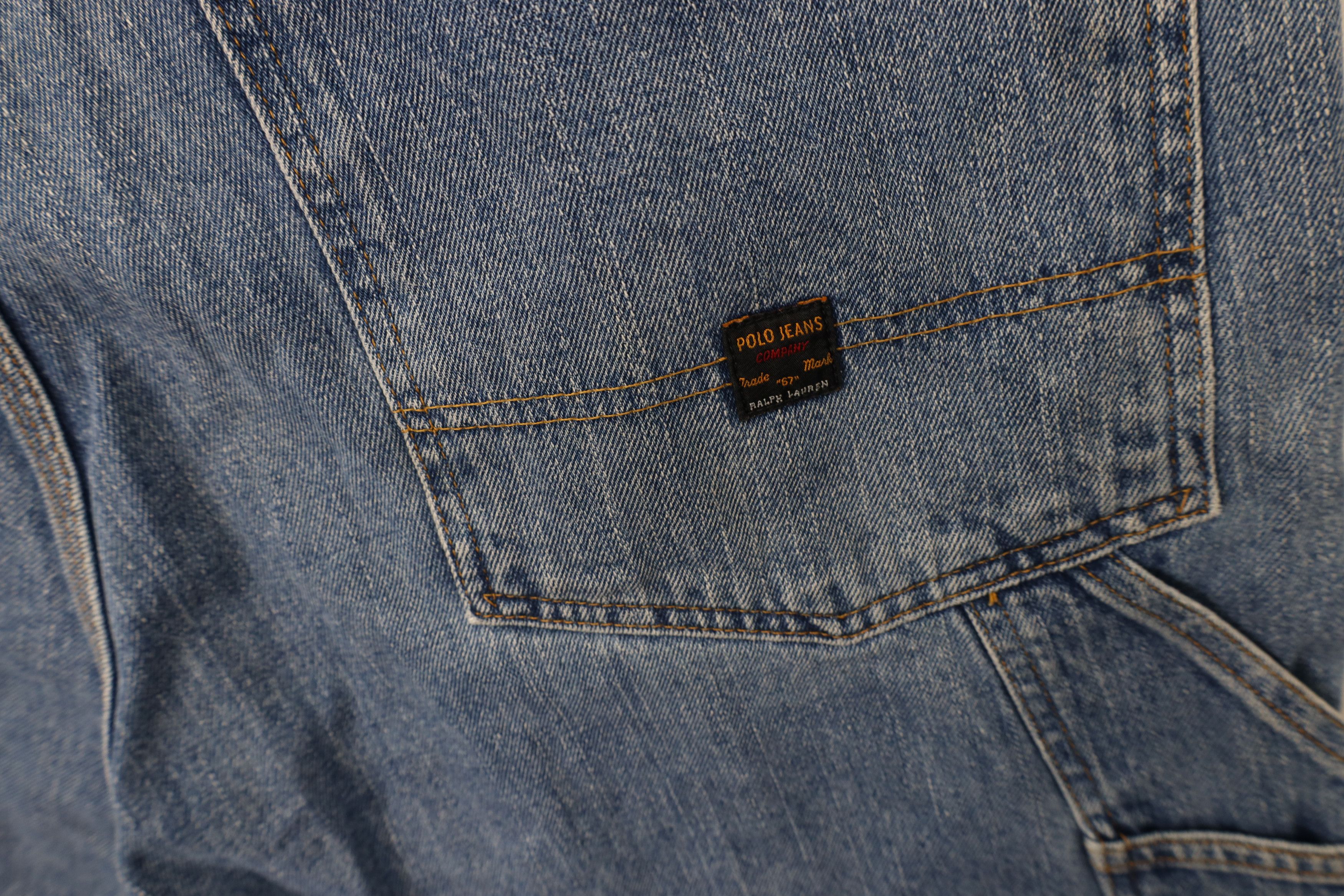 Ralph Lauren Vintage 90s Y2K Ralph Lauren Carpenter Dungaree Jeans Size US 36 / EU 52 - 16 Thumbnail