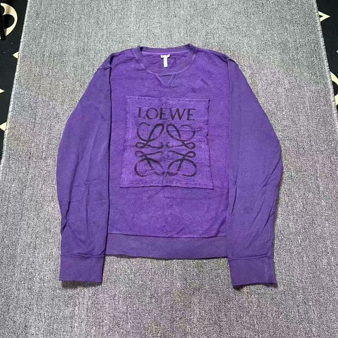 Loewe Purple Long Sleeve Logo Sweater
