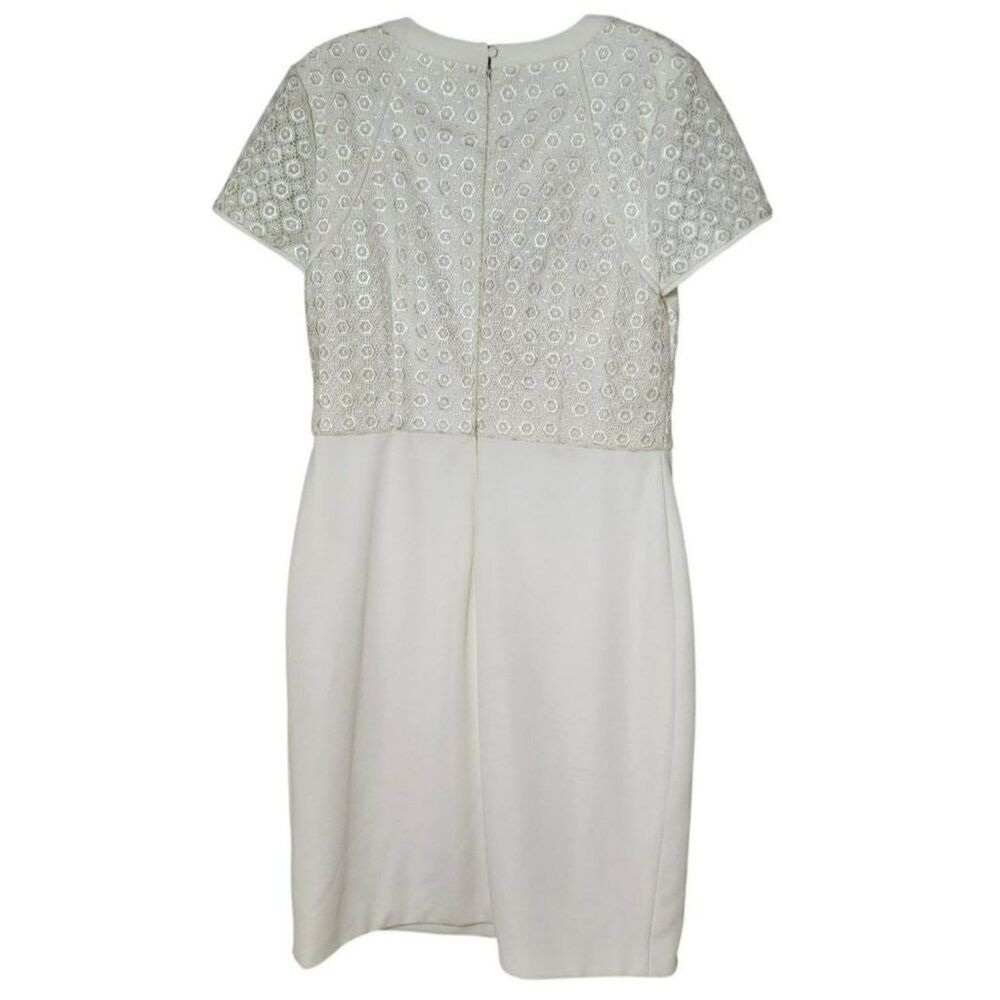 Other Mikael Aghal White A-Line Dress – Size 10 – Preloved Size L / US 10 / IT 46 - 9 Thumbnail