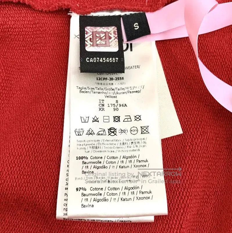 Fendi Fendi Red Cotton Women's Sweatshirt Size S . Size S / US 4 / IT 40 - 4 Thumbnail