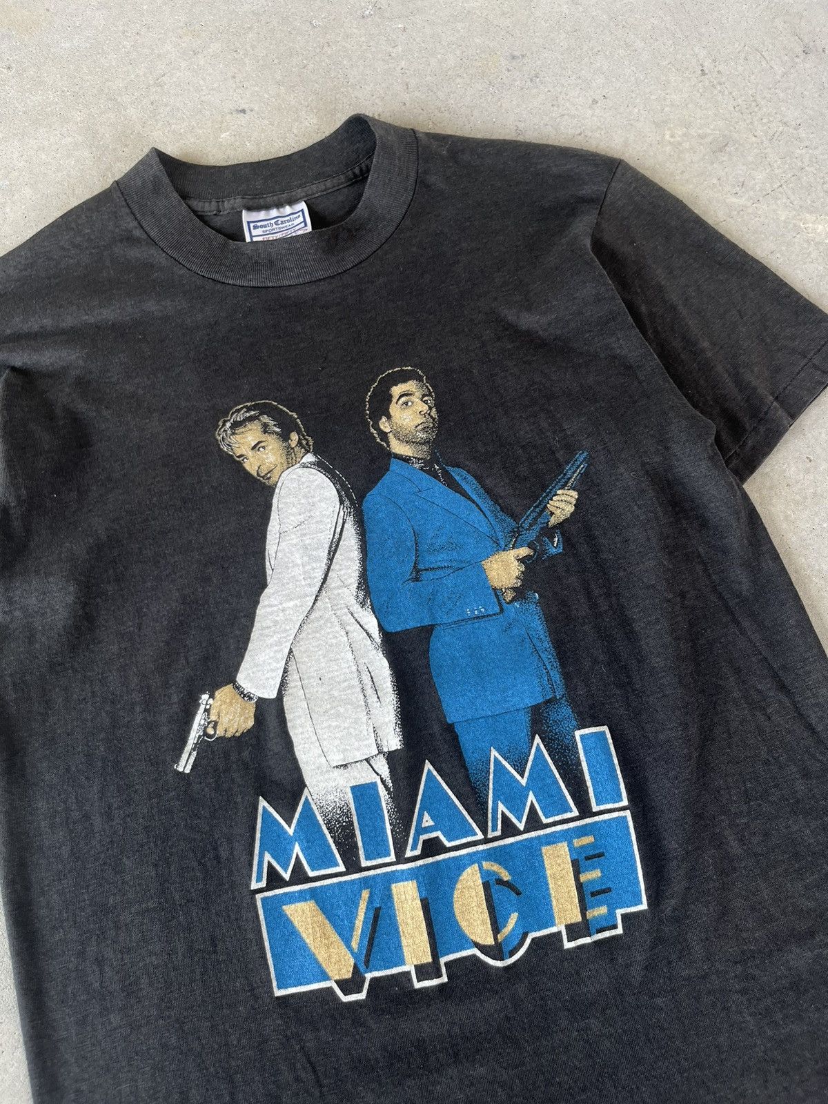 Vintage Vintage 1980s Miami Vice TV Show Promo T-Shirt Size US S / EU 44-46 / 1 - 3 Thumbnail