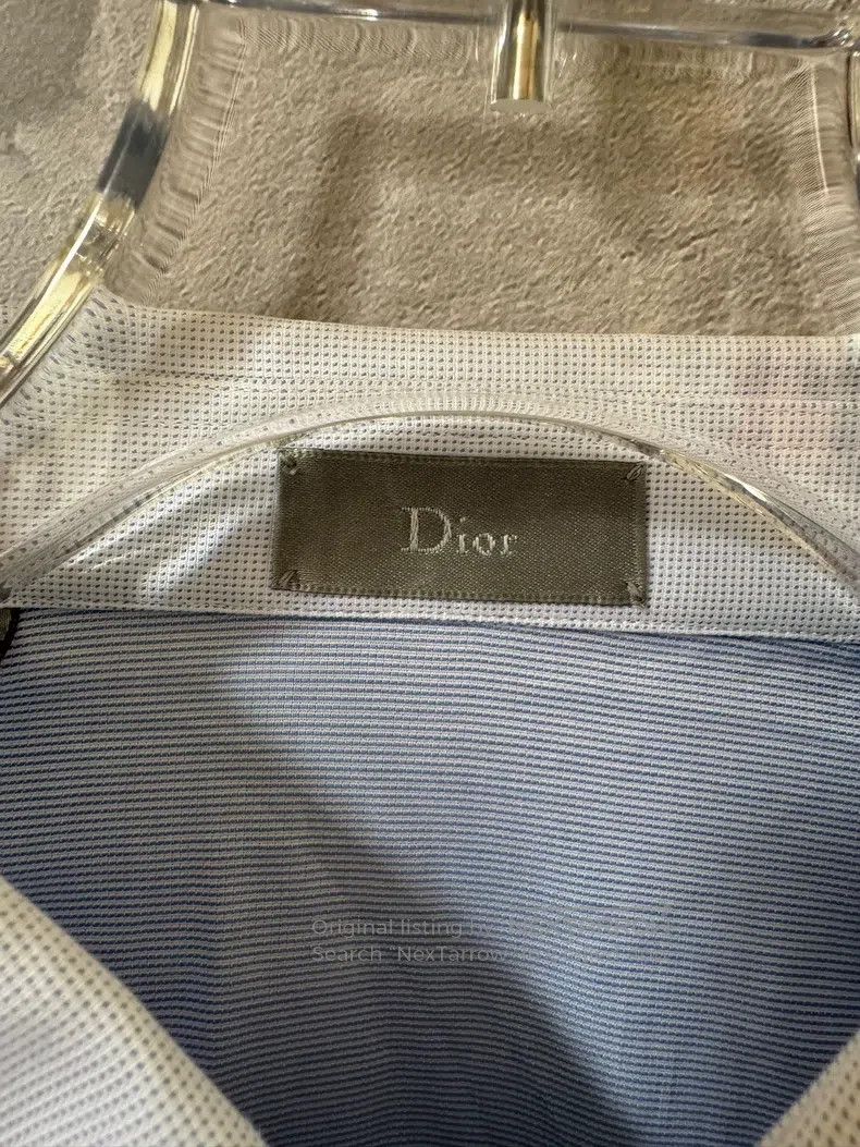 Dior Dior Size39 Small leather brand logo light blue shirt Size US XXS / EU 40 - 2 Thumbnail
