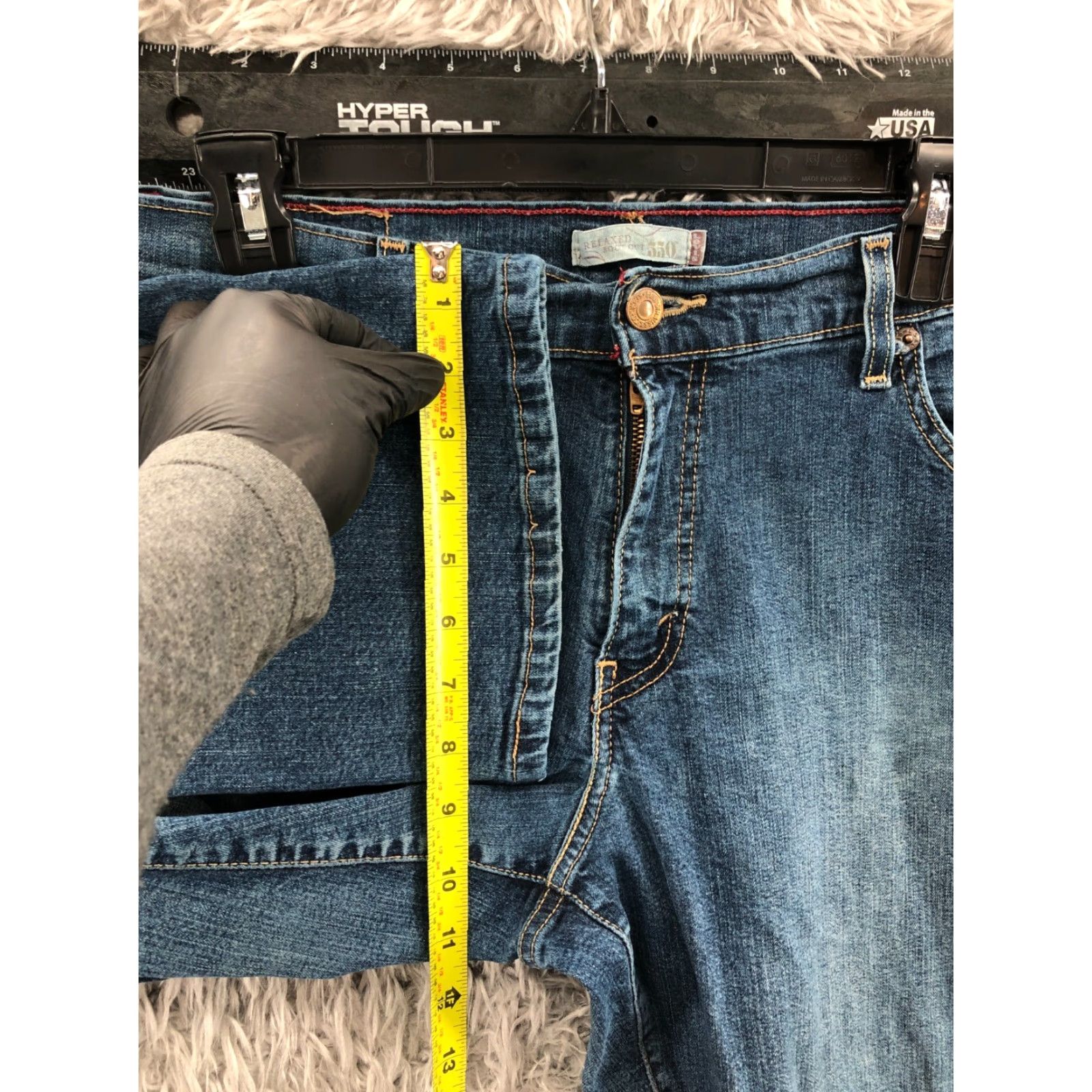 Levi's Levi's 550 Relaxed Jeans Size 10 Womens Blue Denim Straight 32 Inseam Vintage 90s Cowboy Hip Hop Style Women’s Pants Size 32" / US 10 / IT 46 - 4 Thumbnail