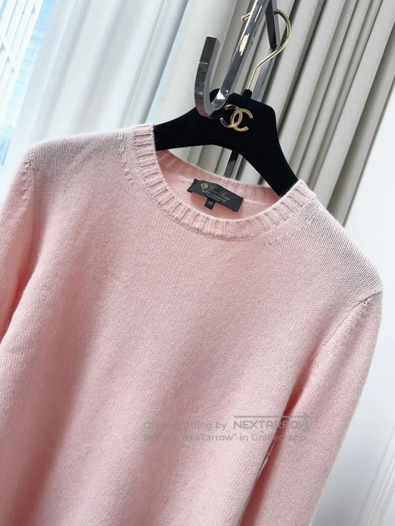 Loro Piana Loro Piana Light Pink Cinnamon Pink Crew Neck Knit Sweater Size XS / US 0-2 / IT 36-38 - 7 Thumbnail