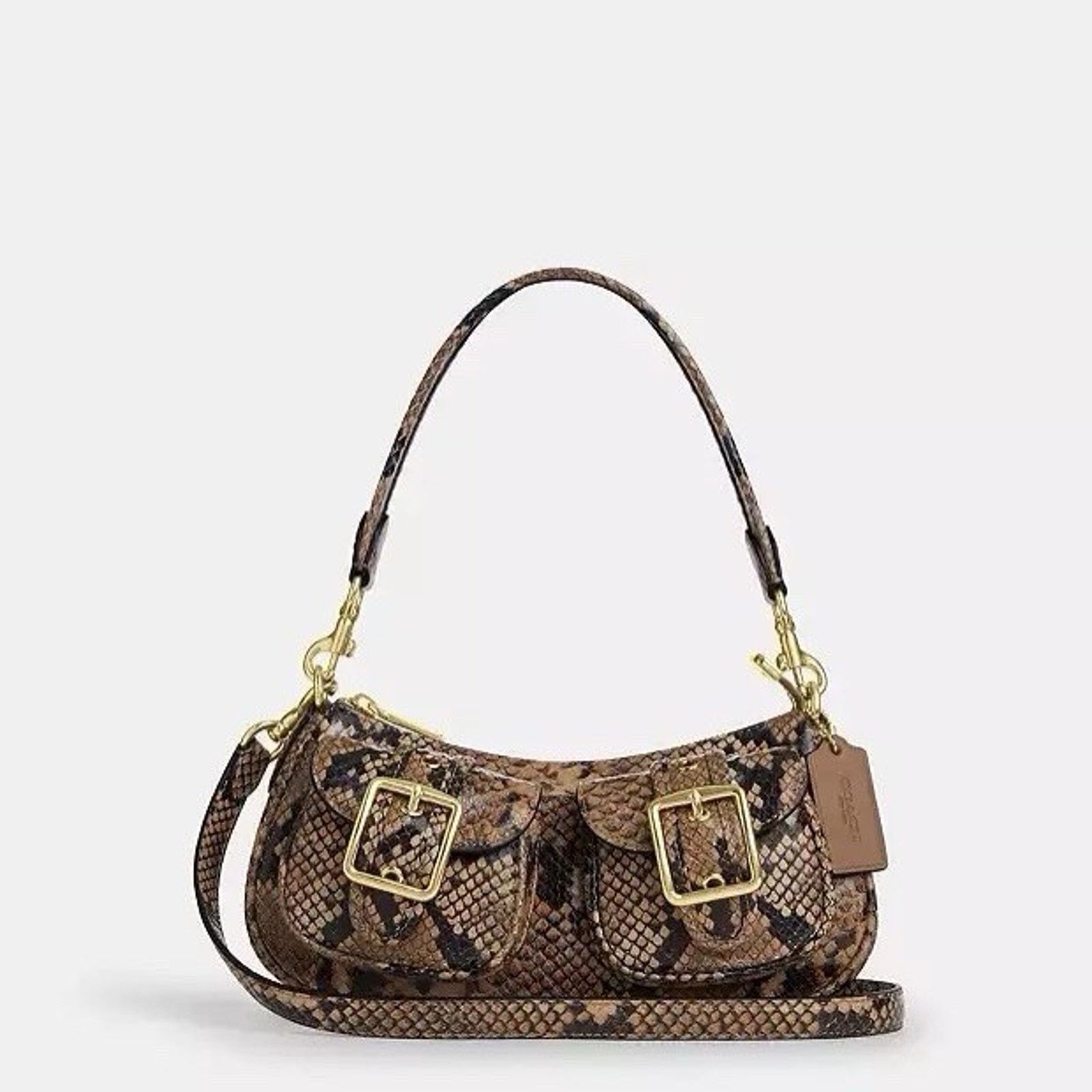 Coach NWT Coach Ashton Bag Snake Leather CCE38 Mushroom Multi Size ONE SIZE - 8 Thumbnail