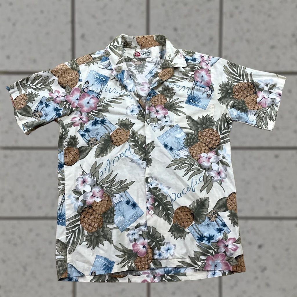 Hilo Hattie Hilo Hattie Hawaiian Button Shirt Men M Pacific Print Pineapple Graphic Relaxed Shirt Size US M / EU 48-50 / 2 - 1 Thumbnail