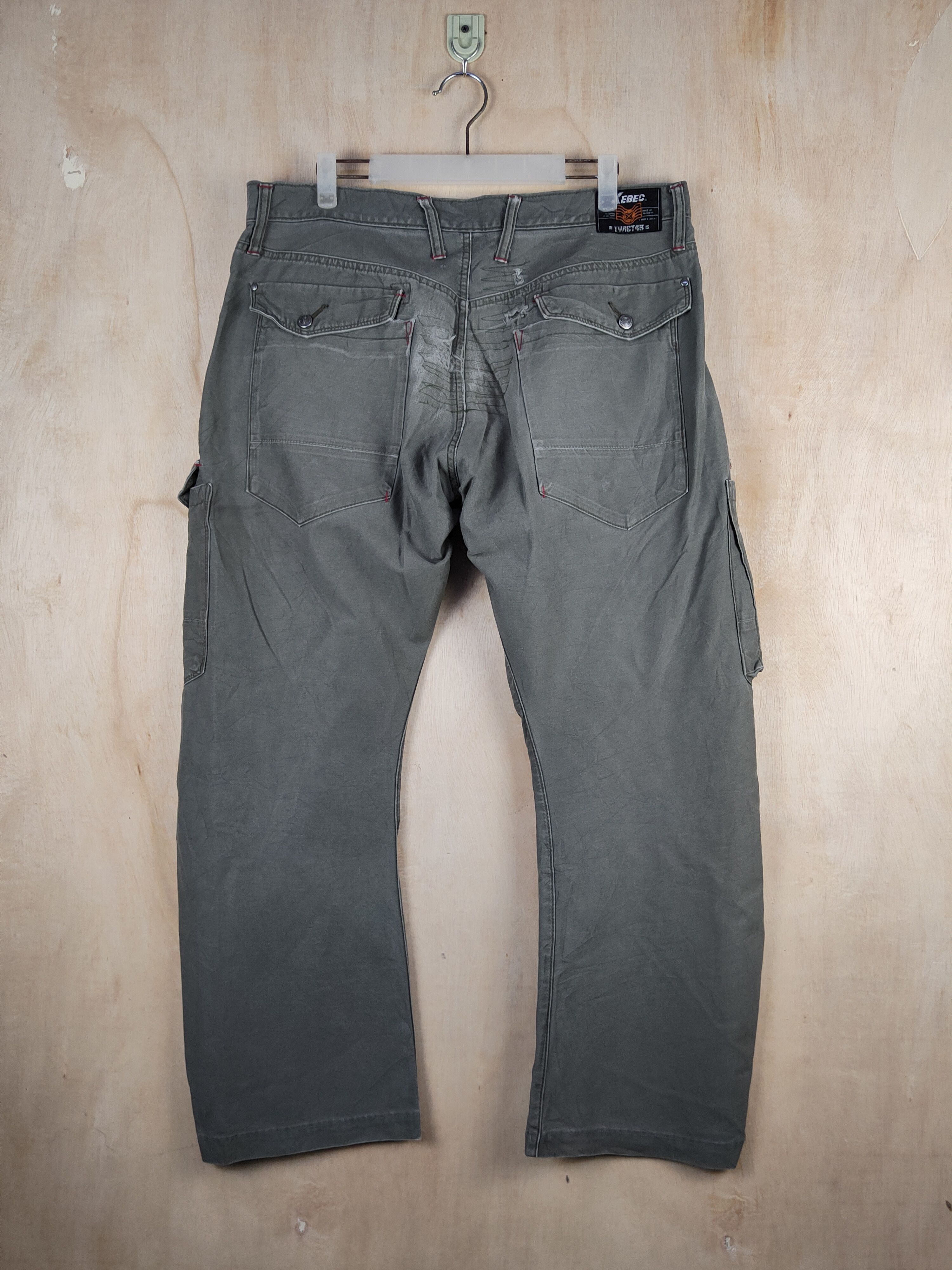 Japanese Brand Xebec Twist45 Green Multipocket Tactical Cargo Pants #S2416 Size US 36 / EU 52 - 8 Thumbnail