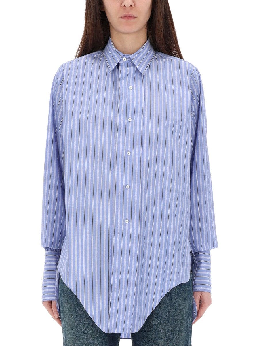 Maison Margiela MAISON MARGIELA COTTON SHIRT - BLUE (IT 42) Size M / US 6-8 / IT 42-44 - 1 Thumbnail