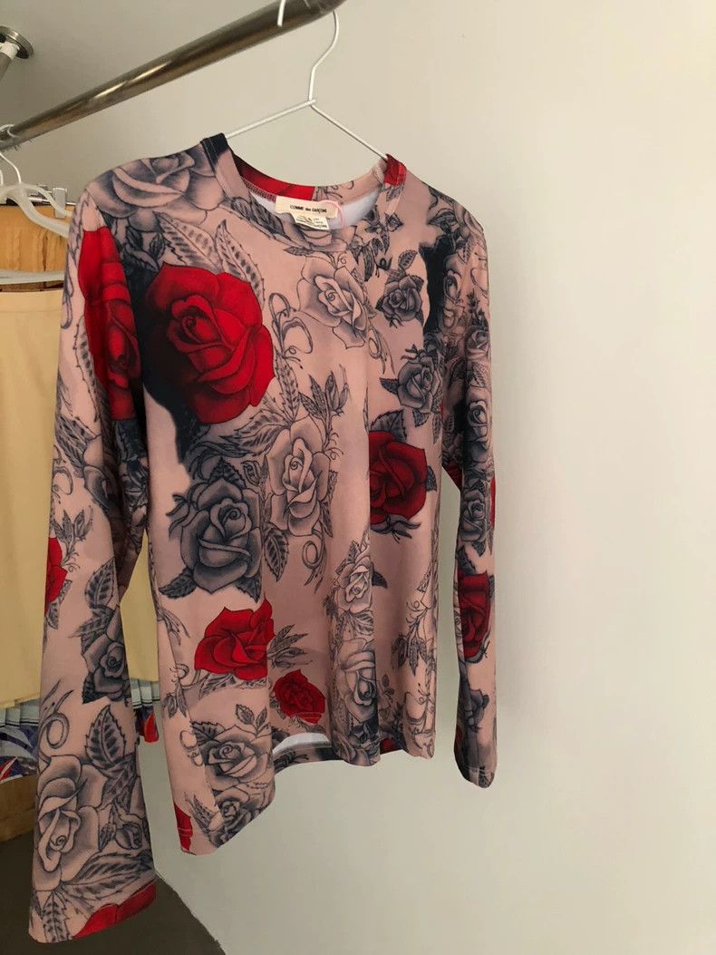 Comme des Garcons Comme des Garçons Rose Tattoo Long Sleeve Top - dmc Size US S / EU 44-46 / 1 - 1 Thumbnail