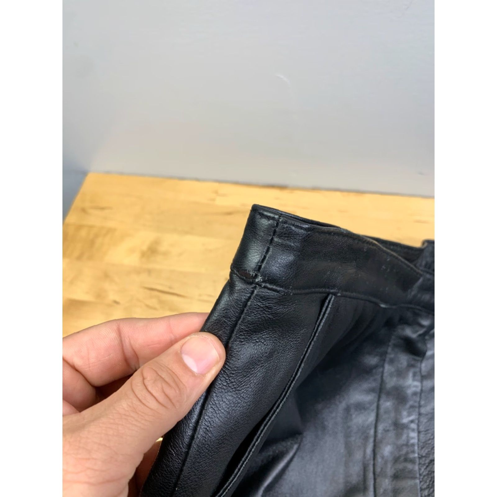 Alfani VINTAGE Alfani Leather Pants Womens 14 Black 30" Inseam Size 36" / US 14 / IT 50 - 5 Thumbnail