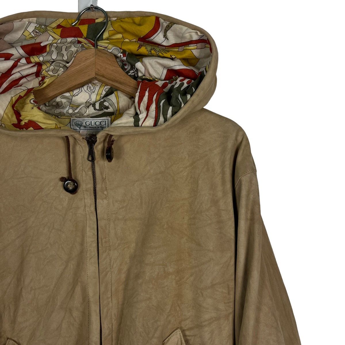 Gucci VINTAGE DEER LEATHER BOMBER JACKET GUCCI RARE LINING DESIGN Size M / US 6-8 / IT 42-44 - 5 Thumbnail