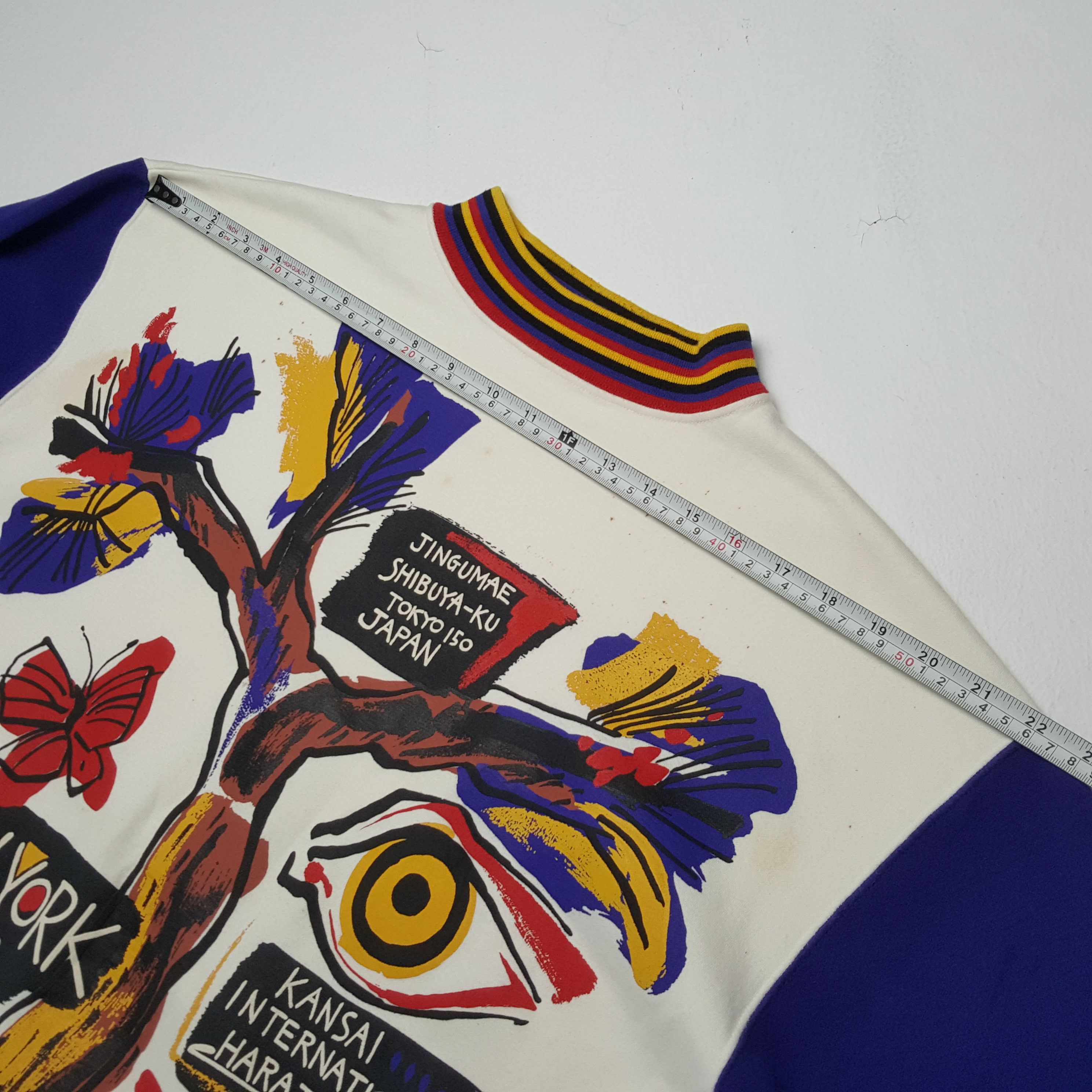 Japanese Brand × Kansai Yamamoto × Vintage KANSAI O2 International Rare Design Streetwear Sweatshirt Size US M / EU 48-50 / 2 - 4 Thumbnail