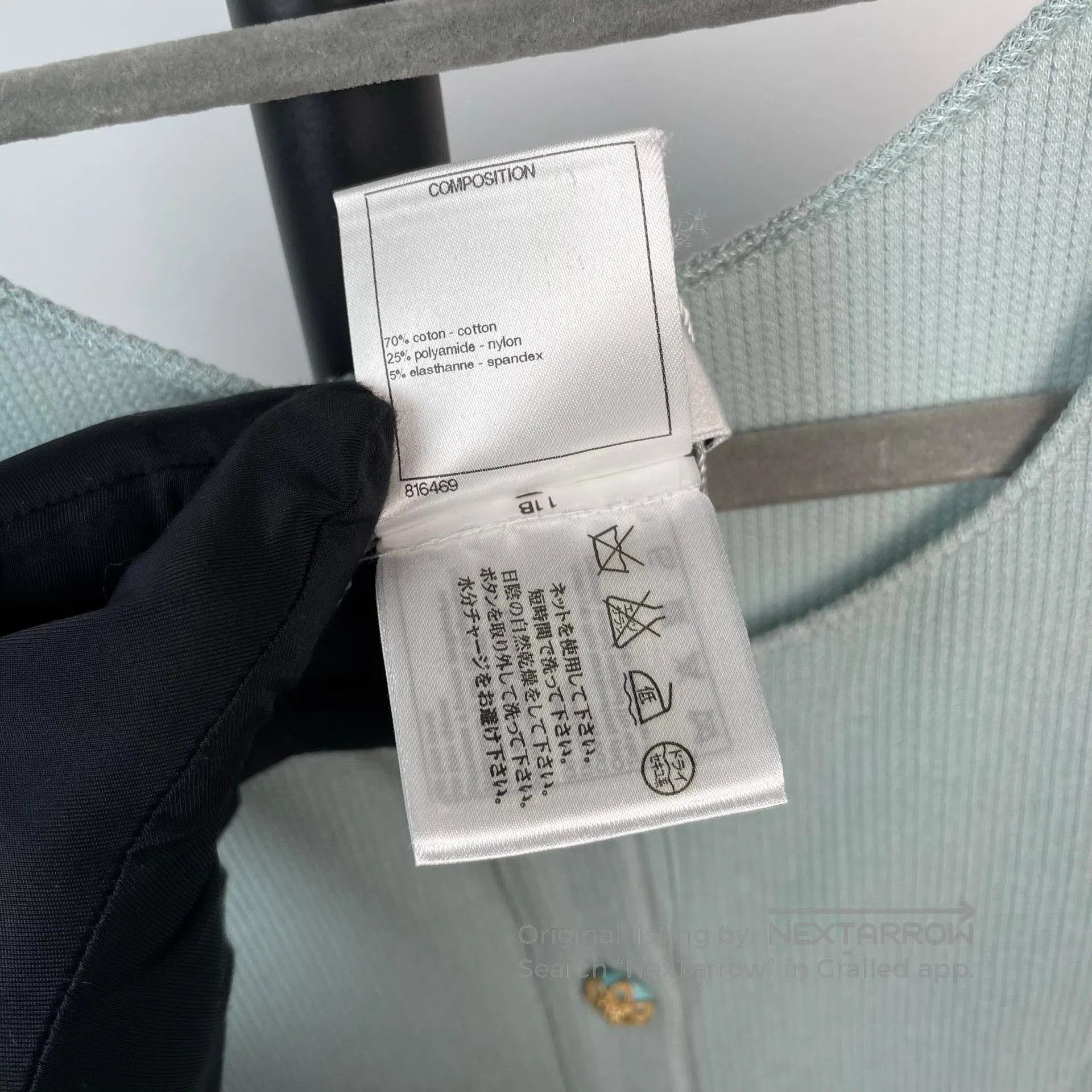 Chanel Chanel Light Blue Single Row Golden Button Waffle Knit Sho Size XS / US 0-2 / IT 36-38 - 6 Thumbnail