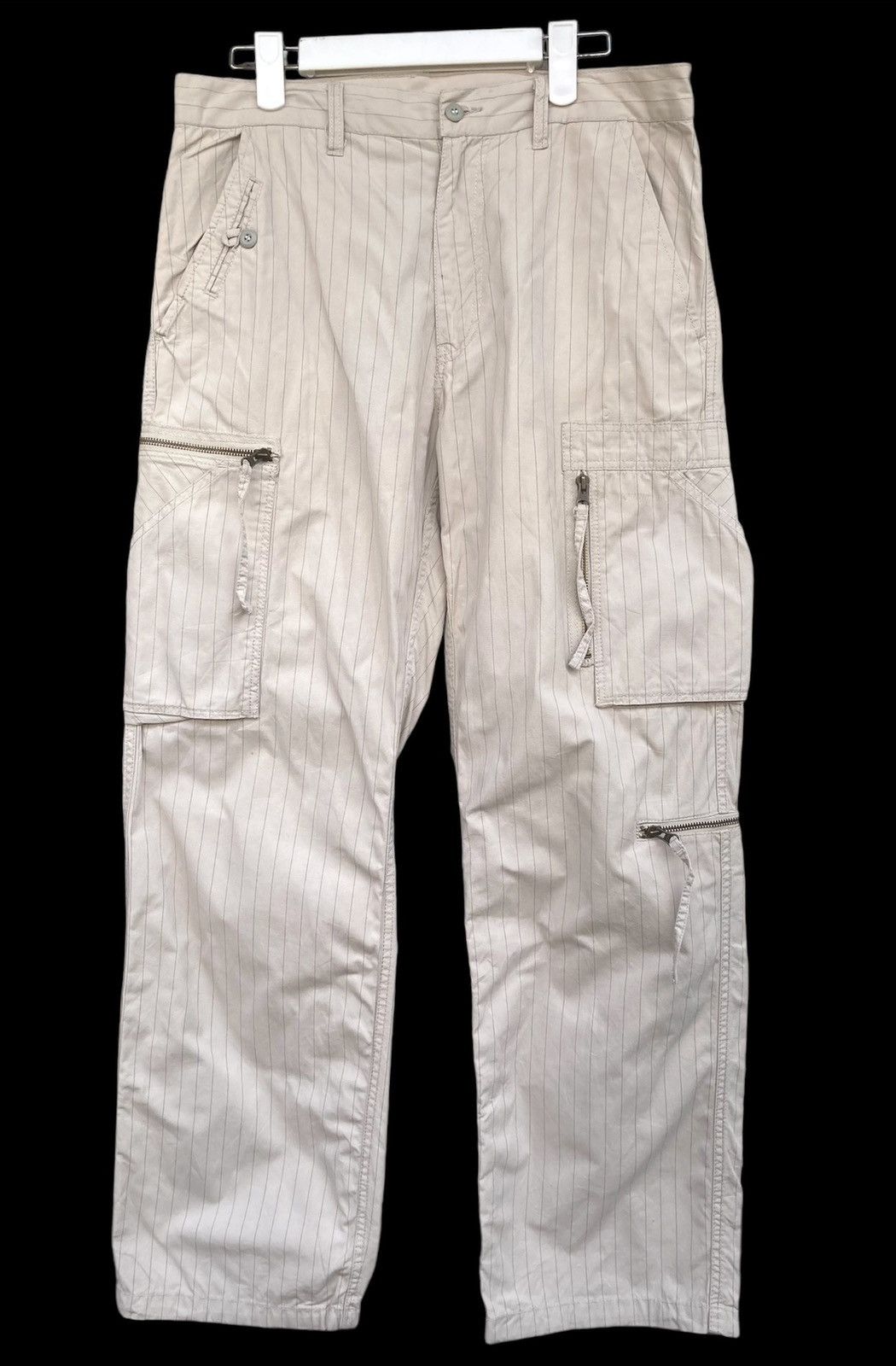 PPFM PPFM Stripe Japanese Cargo Pants Size US 34 / EU 50 - 1 Thumbnail