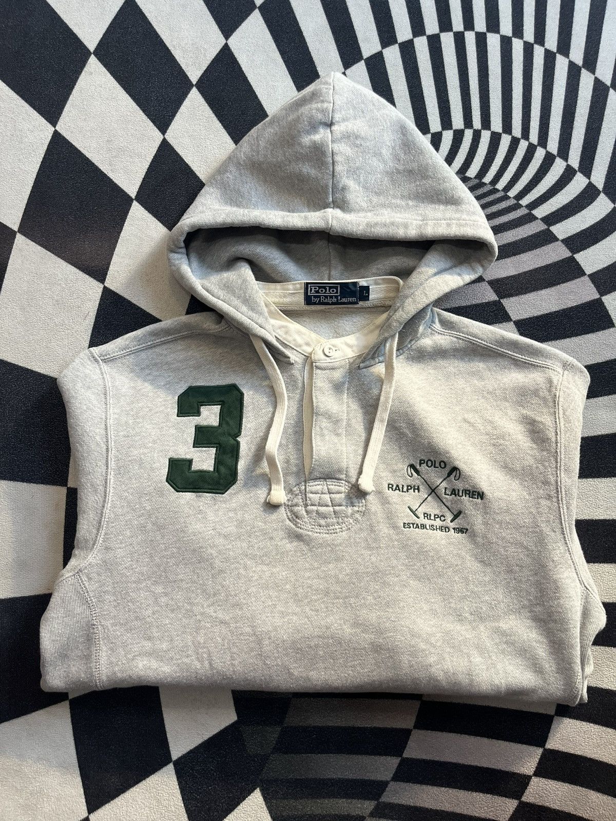 Polo Ralph Lauren Vintage POLO Ralph Lauren RLPC No.3 Hoodie Shirt Size US L / EU 52-54 / 3 - 1 Thumbnail