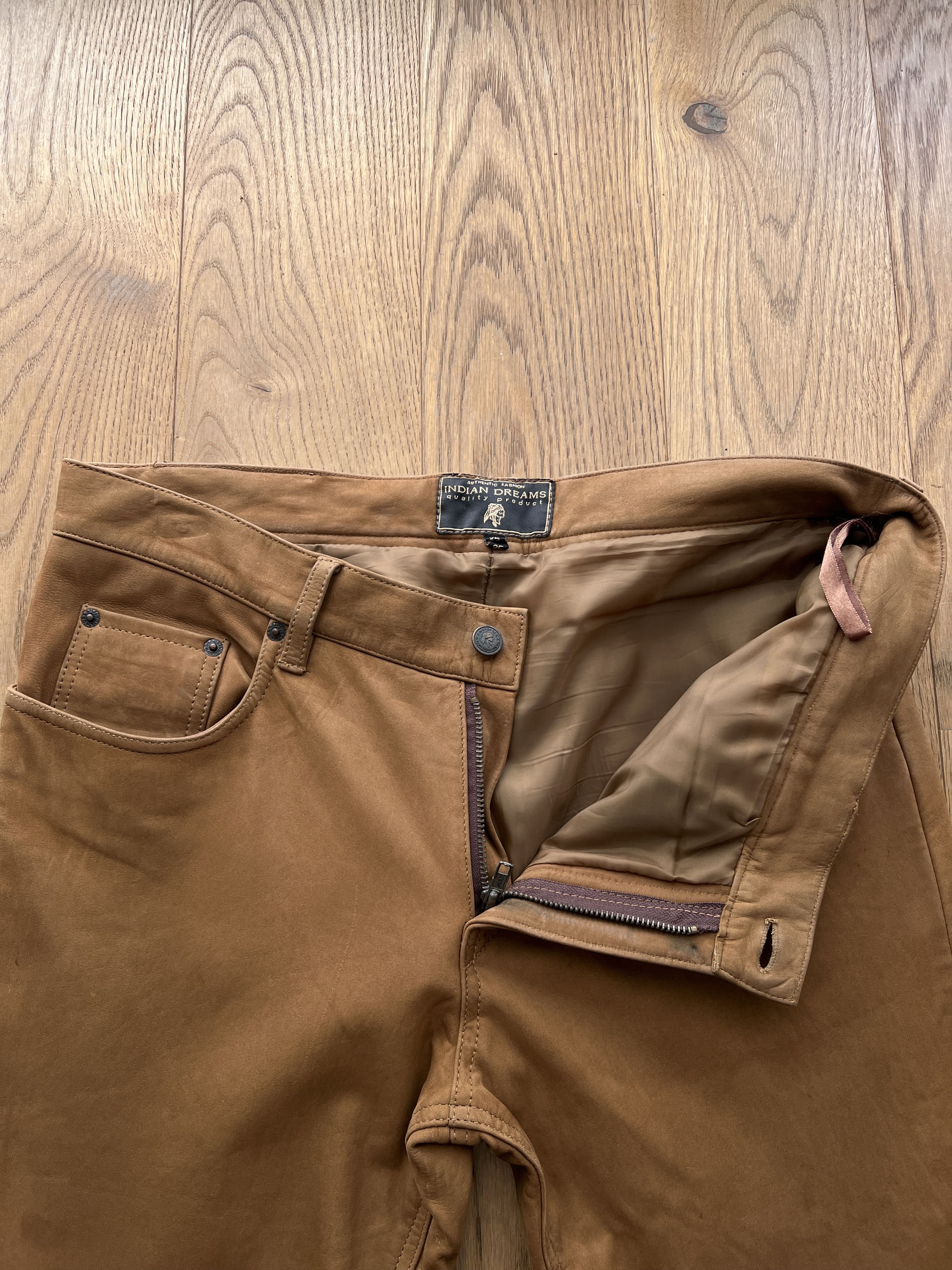 If Six Was Nine Vintage cowboy leather boot cut pants flared y2k opium rare Size US 33 - 11 Thumbnail