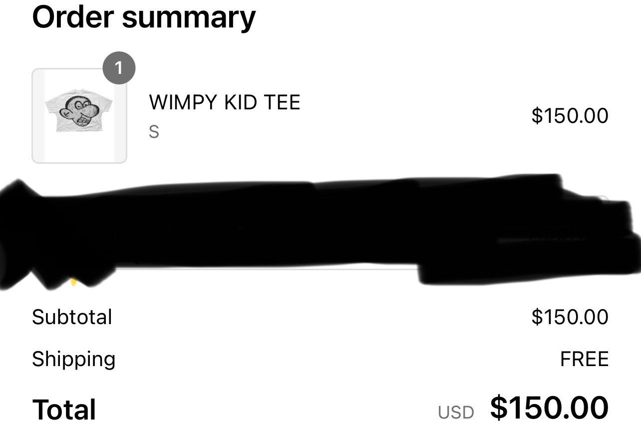 Other Billionaire Studios Wimpy Kid Tee Size US S / EU 44-46 / 1 - 5 Thumbnail
